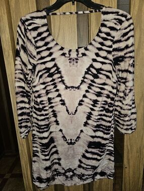 Billabong Sz M Purple Print Tunic Top/Mini Dress